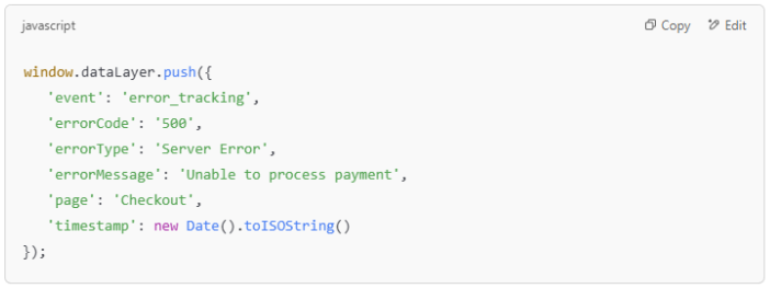 Error tracking
